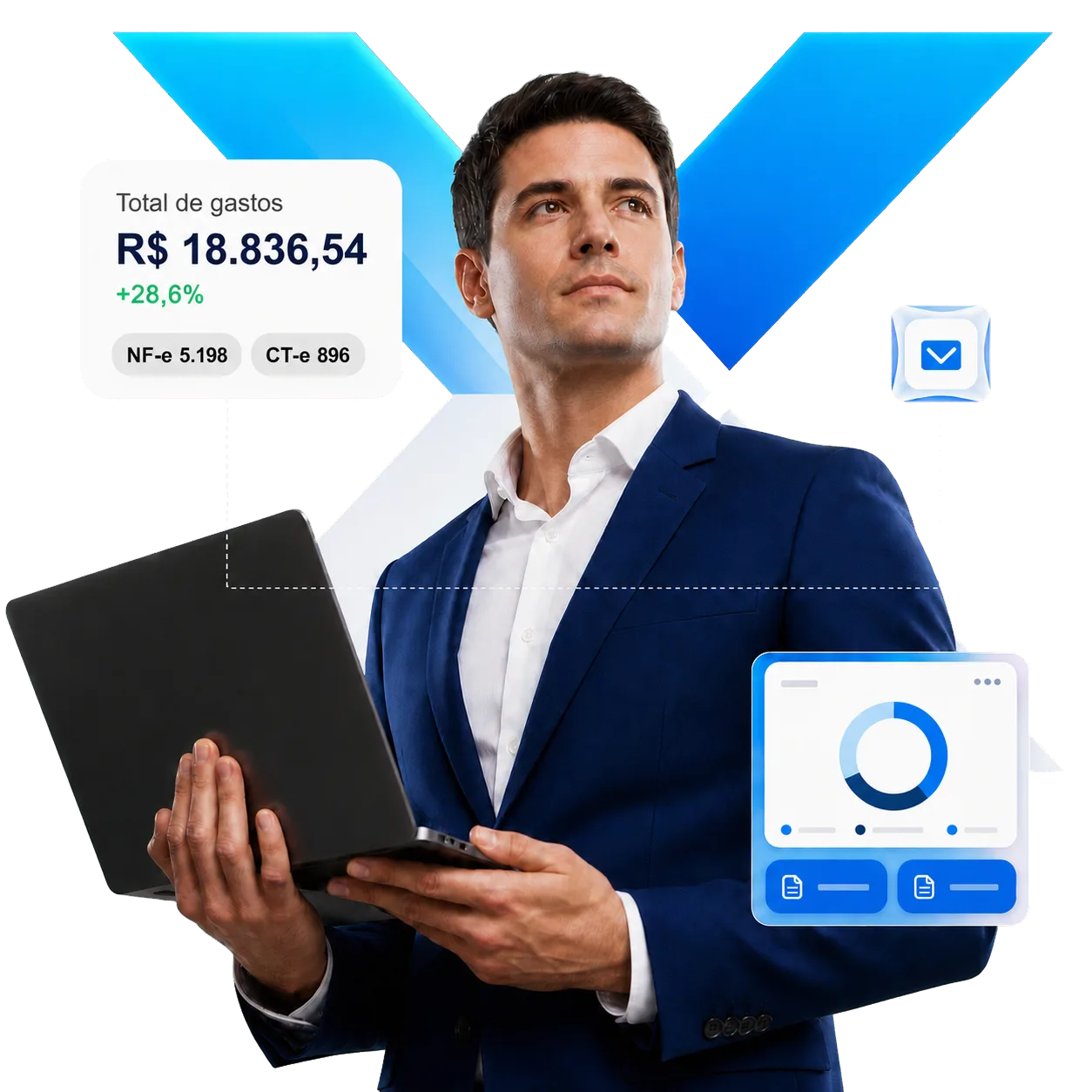 Executivo utilizando a plataforma XsaveCloud